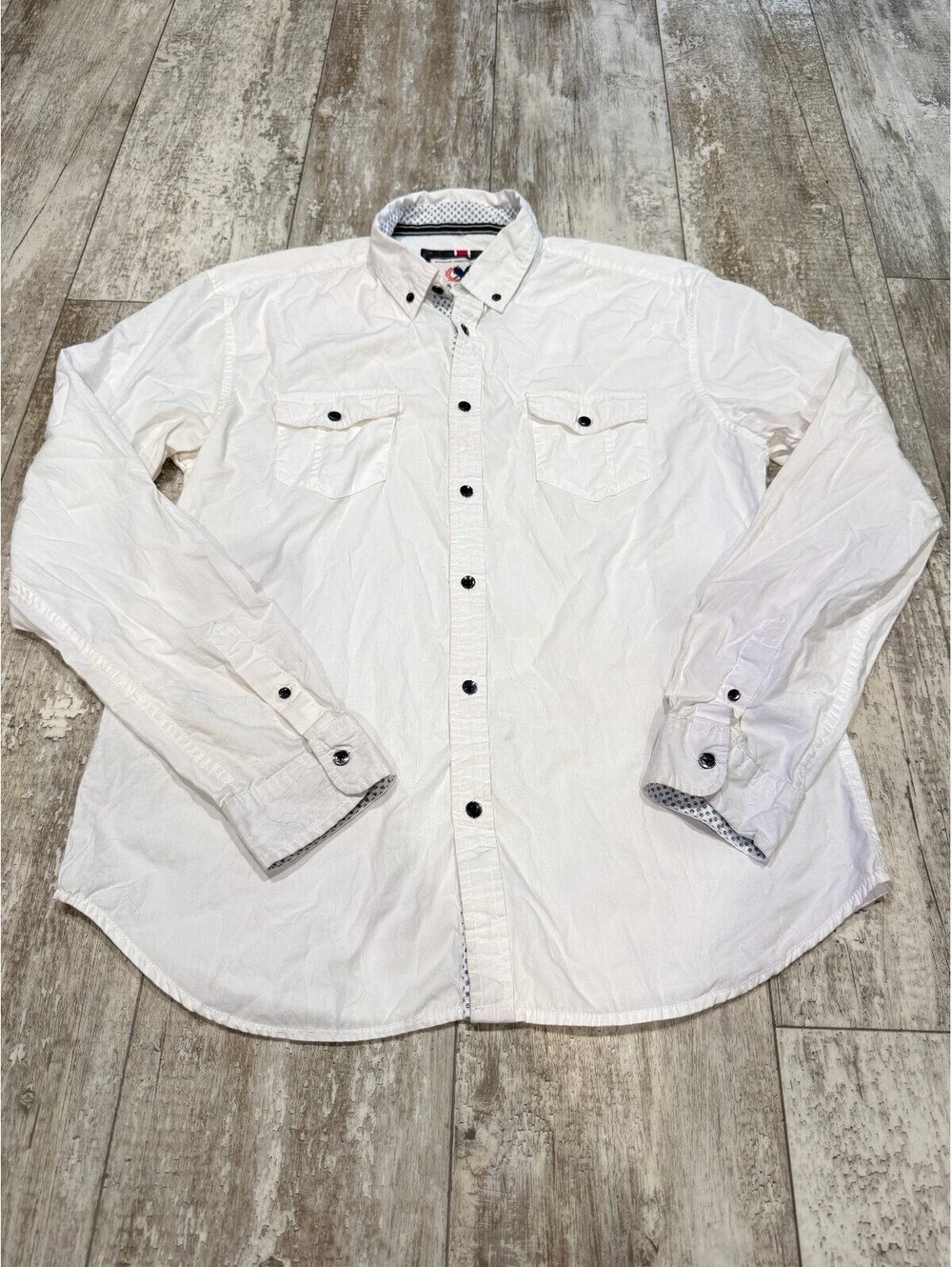 Cactus XL White Button Down Shirt Western Preppy